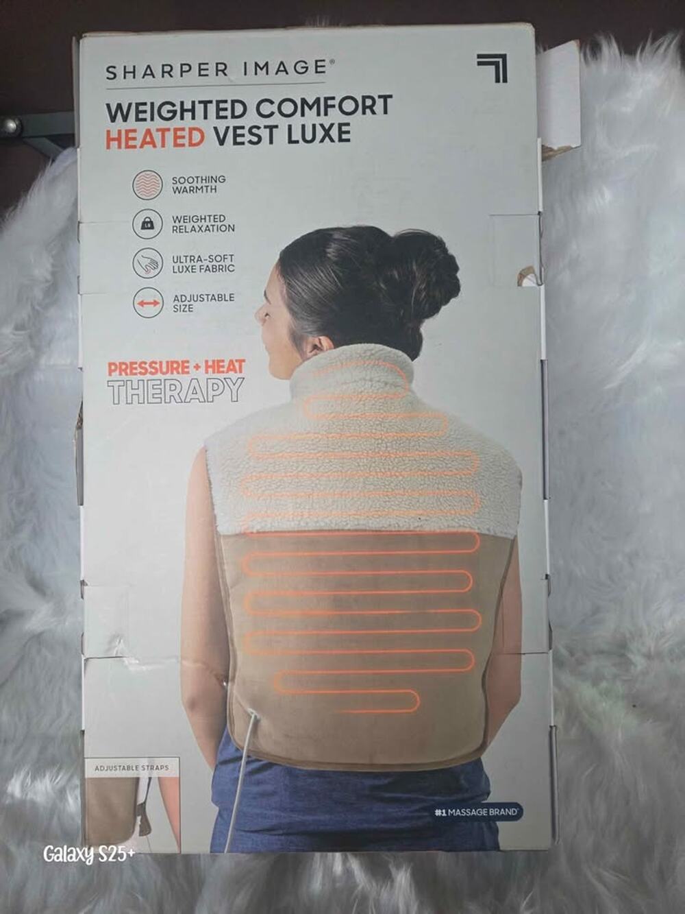 Sharper Image Weighted Comfort Heated Vest Luxe